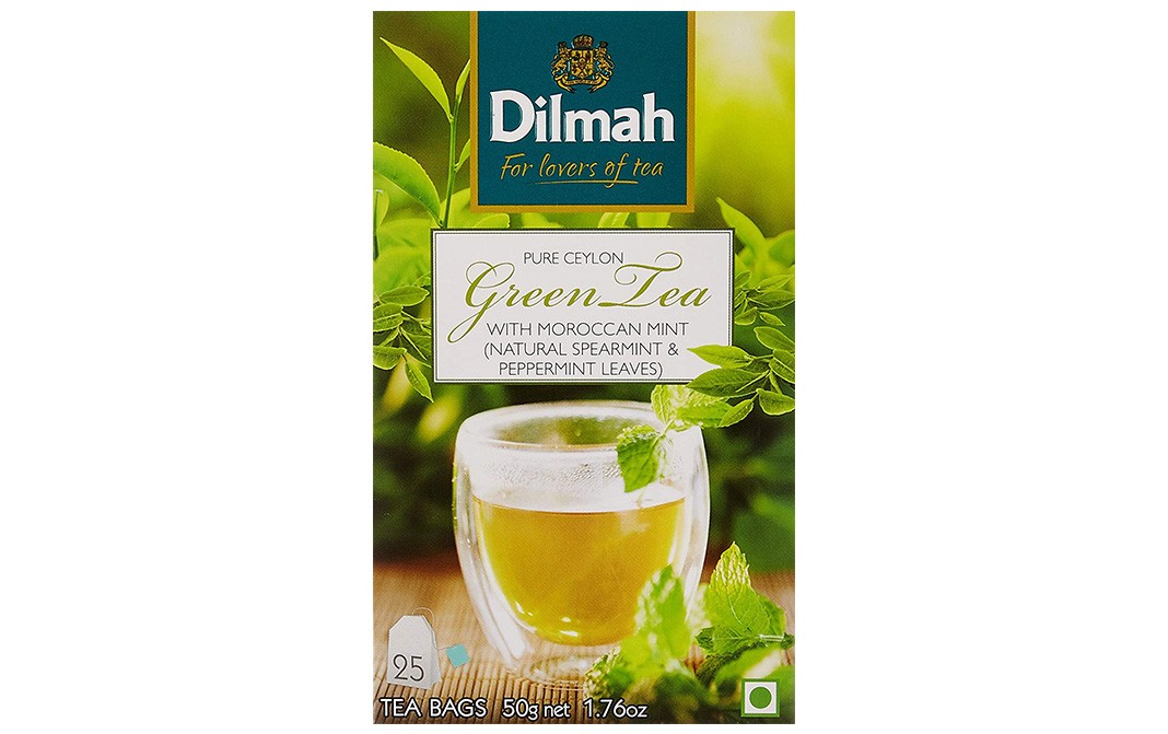 Dilmah Pure Ceylon Green Tea With Moroccan Mint Box 25 pcs Reviews Nutrition Ingredients